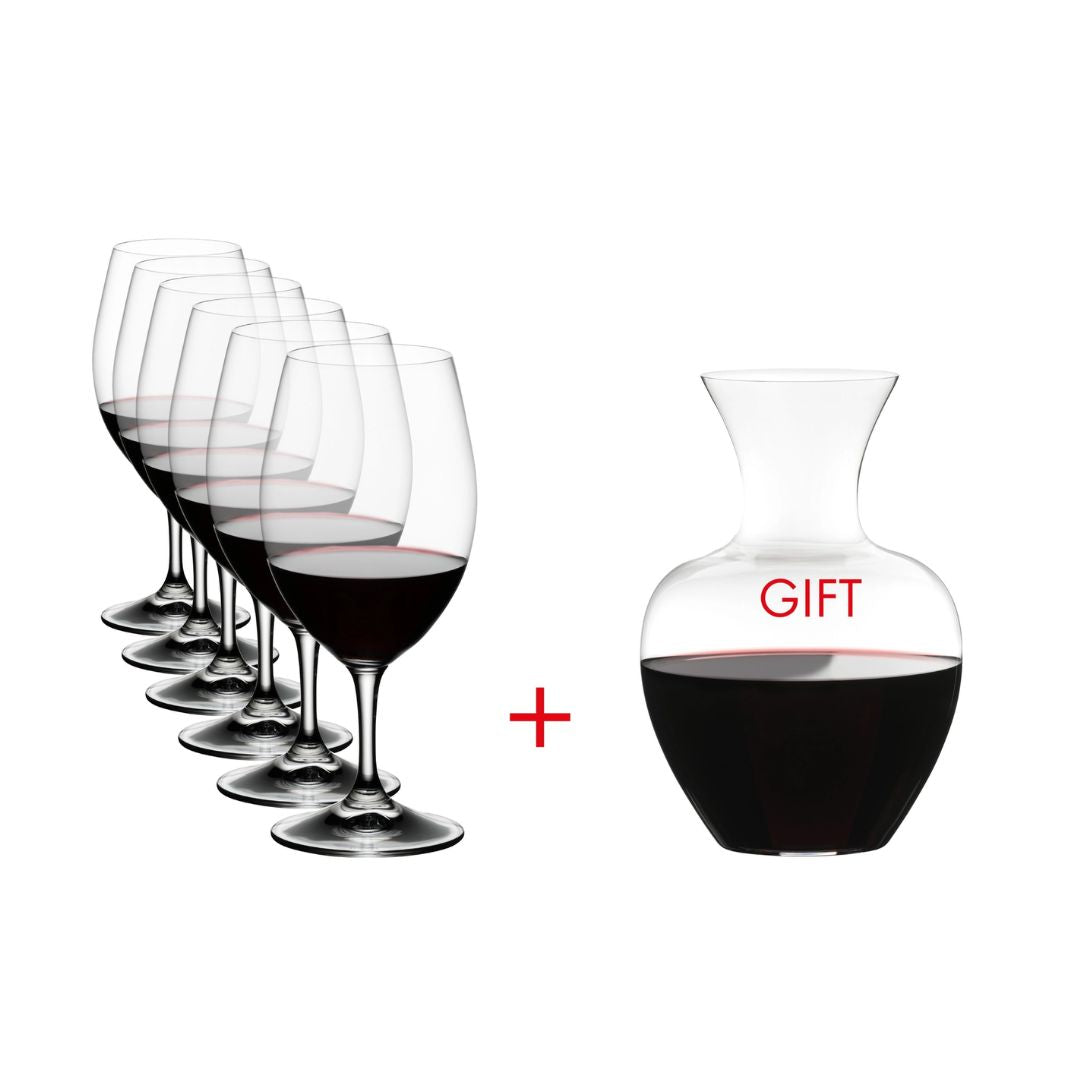 Set De Copas Riedel Ouverture X 6 Unid. + Decantador 5408/35