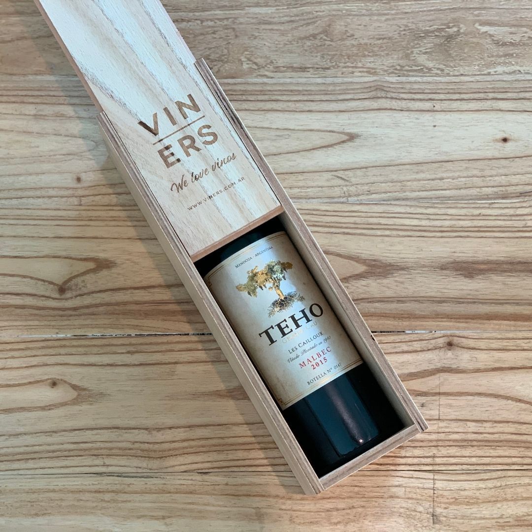 Estuche de Madera para 1 Botella Accesorios Viners