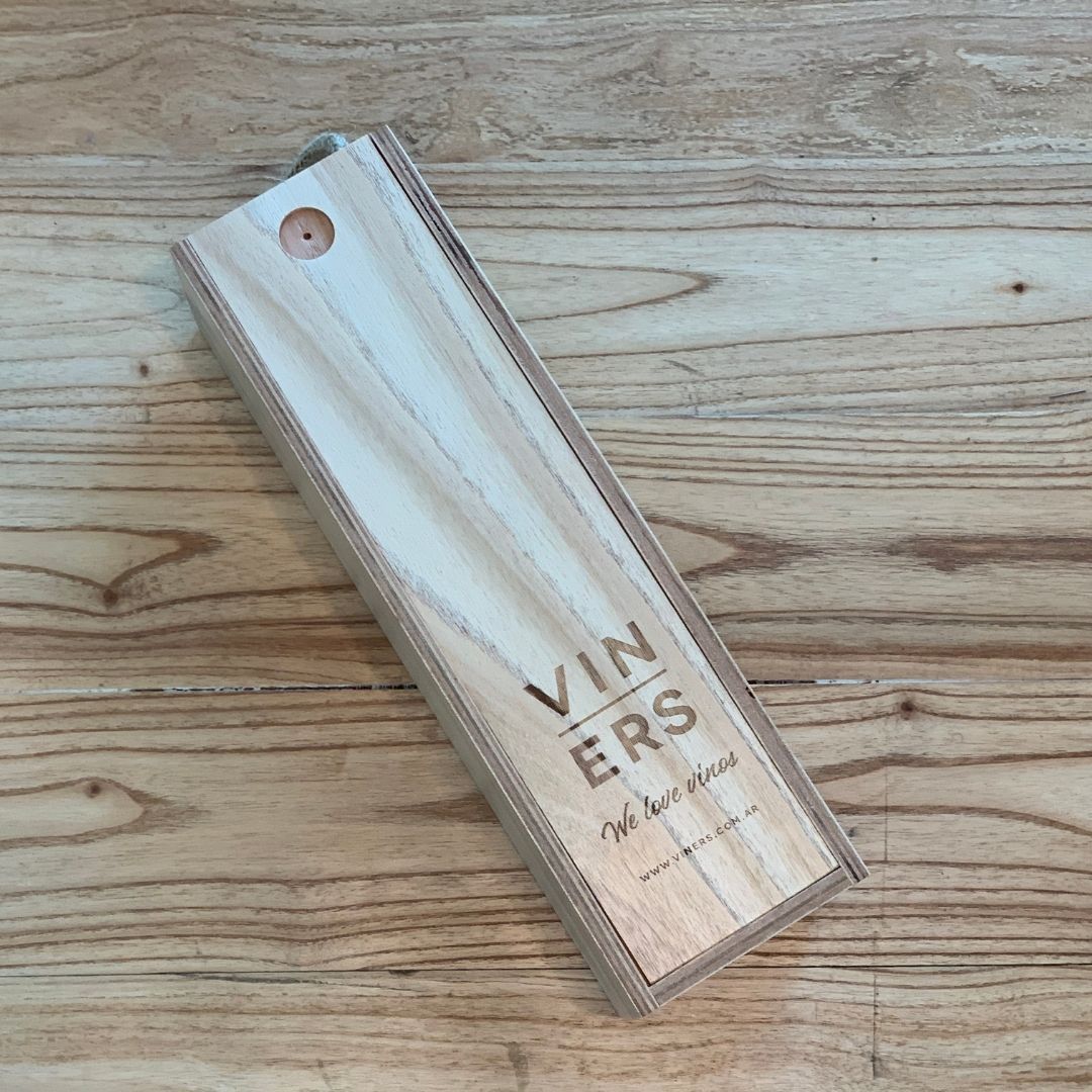 Estuche de Madera para 1 Botella Accesorios Viners